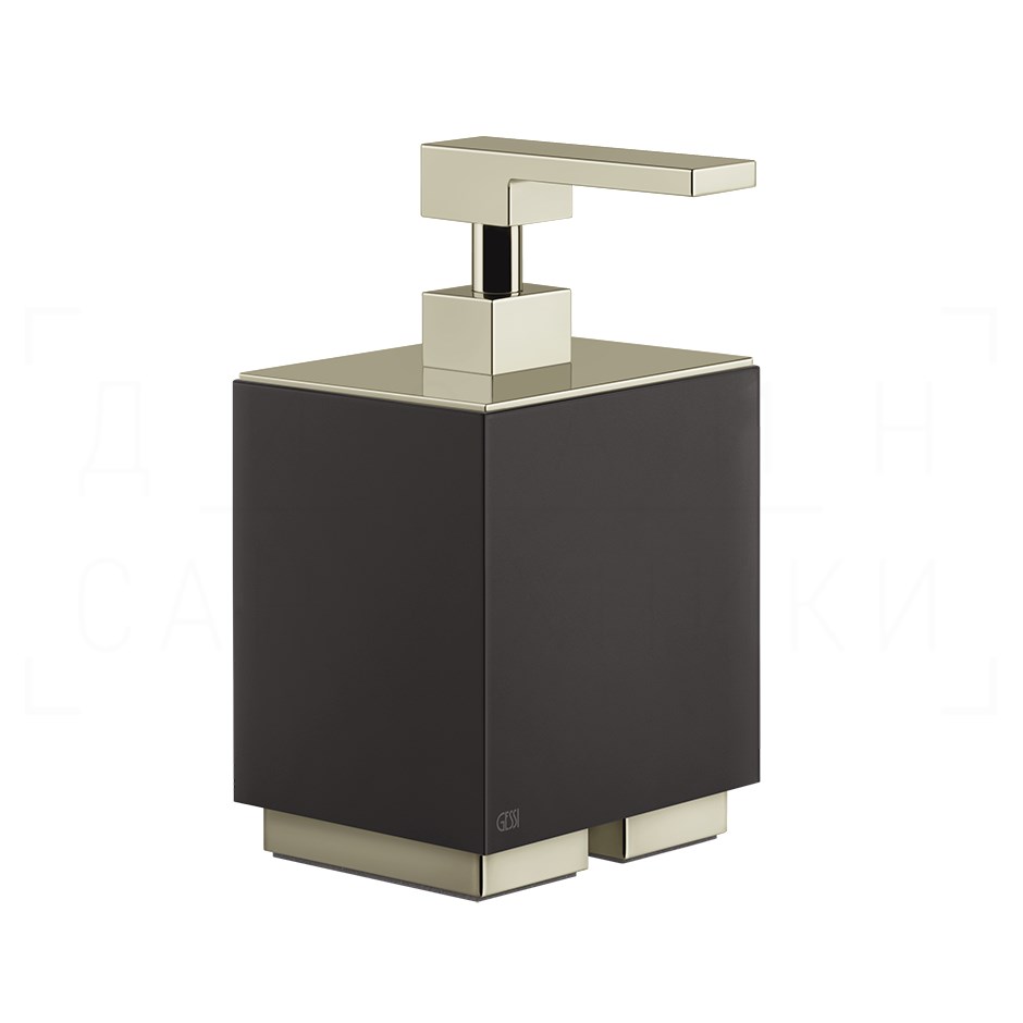 Gessi Inverso/Rettangolo Дозатор для жидкого мыла настольный, колба Neolite, цвет: black/nickel PVD 20838#720