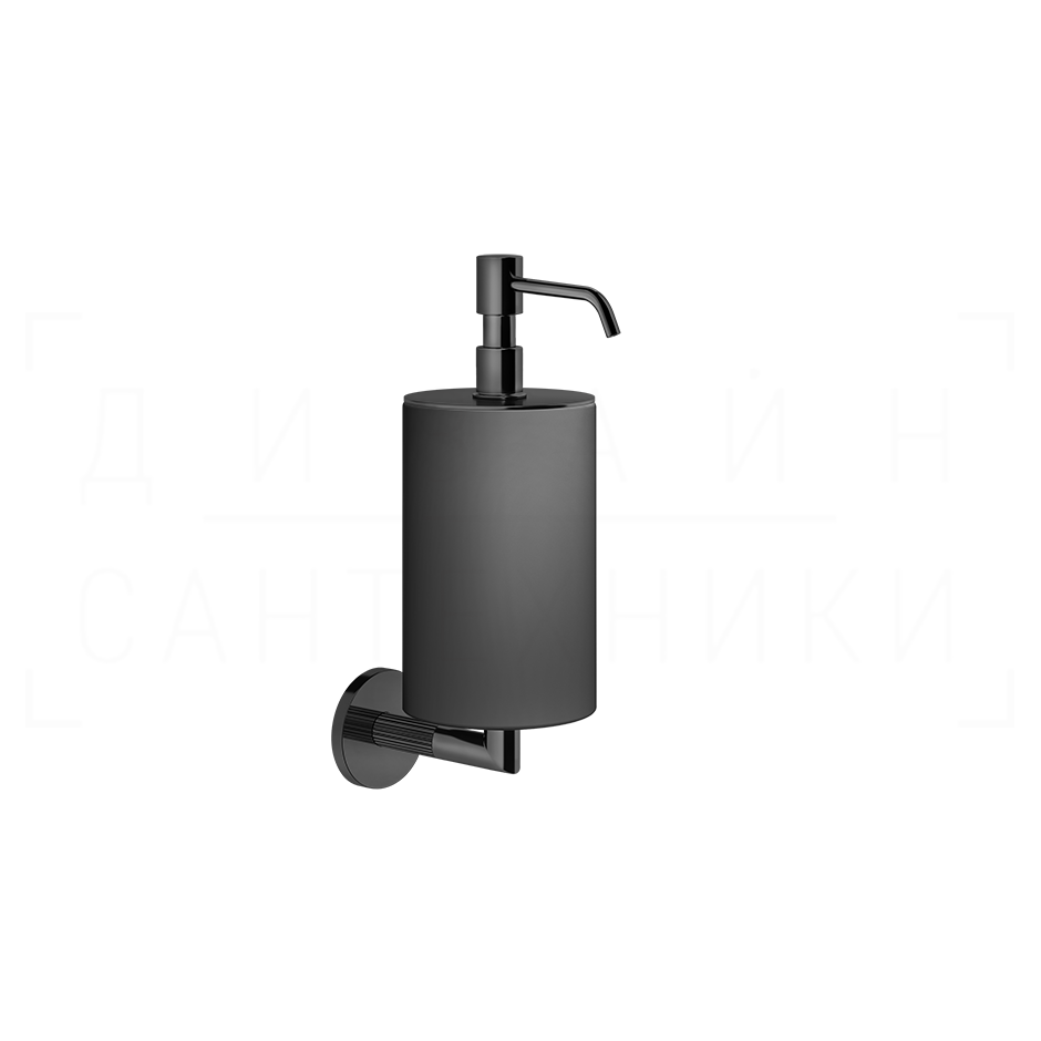 Gessi Ingranaggio Дозатор для жидкого мыла подвесной, колба Neolite, цвет: black/black metal PVD 63814#706