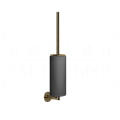 Gessi Ingranaggio Ершик для унитаза подвесной, колба Neolite, цвет: black/antique brass 63820#713