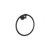 Gessi Ingranaggio Полотенцедержатель кольцевой d22,2 см, подвесной, цвет: matte black 63909#299