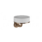 Gessi Venti20 Мыльница с керамической чашей Neolite, подвесная, цвет: white/copper brushed PVD 65401#708