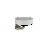 Gessi Venti20 Мыльница с керамической чашей Neolite, подвесная, цвет: white/nickel PVD 65401#720