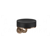 Gessi Venti20 Мыльница с керамической чашей Neolite, подвесная, цвет: black/copper brushed PVD 65402#708