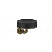 Gessi Venti20 Мыльница с керамической чашей Neolite, подвесная, цвет: black/antique brass 65402#713