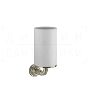 Gessi Venti20 Стакан подвесной, керамический Neolite, цвет: white/finox brushed nickel 65407#149