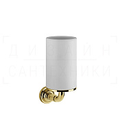 Gessi Venti20 Стакан подвесной, керамический Neolite, цвет: white/gold PVD 65407#246