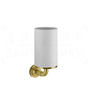 Gessi Venti20 Стакан подвесной, керамический Neolite, цвет: white/gold brushed 65407#716