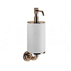 Gessi Venti20 Дозатор для жидкого мыла подвесной, керамическая колба Neolite, цвет: white/copper PVD 65413#030