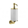 Gessi Venti20 Дозатор для жидкого мыла подвесной, керамическая колба Neolite, цвет: white/gold PVD 65413#246