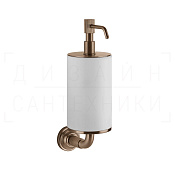 Gessi Venti20 Дозатор для жидкого мыла подвесной, колба Neolite, цвет: white/copper brushed PVD 65413#708