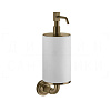Gessi Venti20 Дозатор для жидкого мыла подвесной, колба Neolite, цвет: white/deep bronze brushed PVD 65413#791