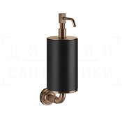 Gessi Venti20 Дозатор для жидкого мыла подвесной, колба Neolite, цвет: black/copper brushed PVD 65414#708