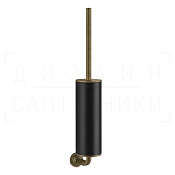 Gessi Venti20 Ершик для унитаза подвесной, с кермической колбой Neolite, цвет: black/antique brass 65420#713