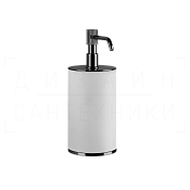 Gessi Venti20 Дозатор для жидкого мыла настольный, колба Neolite, цвет: white/black metal PVD 65437#706