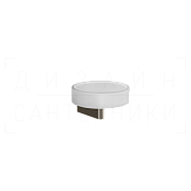Gessi Origini Мыльница с керамической чашей Neolite, подвесная, цвет: white/nickel PVD 66401#720