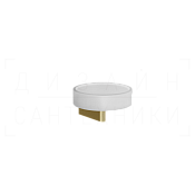 Gessi Origini Мыльница с керамической чашей Neolite, подвесная, цвет: white/brushed brass PVD 66401#727