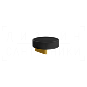 Gessi Origini Мыльница с керамической чашей Neolite, подвесная, цвет: black/gold PVD 66402#246