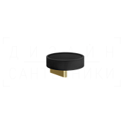 Gessi Origini Мыльница с керамической чашей Neolite, подвесная, цвет: black/brushed brass PVD 66402#727