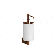 Gessi Origini Дозатор для жидкого мыла подвесной, керамическая колба Neolite, цвет: white/copper PVD 66413#030