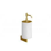 Gessi Origini Дозатор для жидкого мыла подвесной, керамическая колба Neolite, цвет: white/gold PVD 66413#246