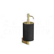 Gessi Origini Дозатор для жидкого мыла подвесной, колба Neolite, цвет: black/brushed brass PVD 66414#727
