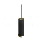 Gessi Origini Ершик для унитаза подвесной, с кермической колбой Neolite, цвет: black/brass PVD 66420#710