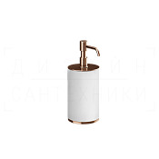 Gessi Ventaglio Дозатор для жидкого мыла настольный, колба Neolite, цвет: white/copper PVD 66437#030