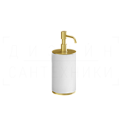 Gessi Ventaglio Дозатор для жидкого мыла настольный, колба Neolite, цвет: white/gold brushed 66437#716