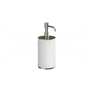 Gessi Ventaglio Дозатор для жидкого мыла настольный, колба Neolite, цвет: white/nickel PVD 66437#720