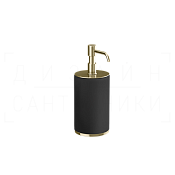 Gessi Ventaglio Дозатор для жидкого мыла настольный, керамичес. колба Neolite, цвет: black/brass PVD 66438#710