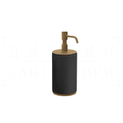 Gessi Ventaglio Дозатор для жидкого мыла настольный, колба Neolite, цвет: black/antique brass 66438#713