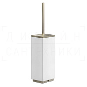 Gessi Inverso/Rettangolo Ершик для унитаза напольн., колба Neolite, цвет: white/finox brushed nickel 20843#149