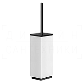 Gessi Inverso/Rettangolo Ершик для унитаза напольный, колба Neolite, цвет: white/black metal PVD 20843#706