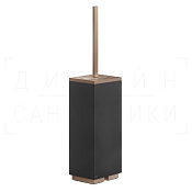 Gessi Inverso/Rettangolo Ершик для унитаза напольный, колба Neolite, цвет: black/copper brushed PVD 20844#708