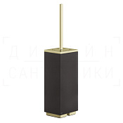 Gessi Inverso/Rettangolo Ершик для унитаза напольный, колба Neolite, цвет: black/brass PVD 20844#710