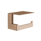Gessi Inverso/Rettangolo Держатель туалетной бумаги с полочкой, подвесной, цвет: copper PVD 20849#030