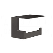 Gessi Inverso/Rettangolo Держатель туалетной бумаги с полоч., подвес., цвет: black metal brushed PVD 20849#707
