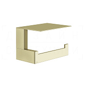 Gessi Inverso/Rettangolo Держатель туалетной бумаги с полочкой, подвесной, цвет: brass PVD 20849#710