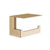 Gessi Inverso/Rettangolo Держатель туалетной бумаги с полочкой, подвесной, цвет: warm bronze PVD 20849#735