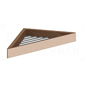 Gessi Inverso/Rettangolo Полочка-решетка металлическая угловая 35,3 см, подвесная, цвет: copper PVD 20861#030