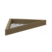 Gessi Inverso/Rettangolo Полочка-решетка металлическая угловая 35,3 см, подвес., цвет: antique brass 20861#713