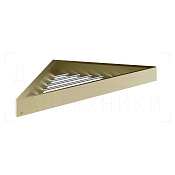 Gessi Inverso/Rettangolo Полочка-решетка угловая 35,3 см, подвесная, цвет: brushed brass PVD 20861#727