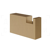 Gessi Inverso/Rettangolo Крючок для полотенец одинарный, подвесной, цвет: deep bronze brushed PVD 73521#791