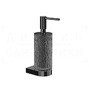 Gessi Incastri Дозатор для жидкого мыла подвесной, колба Resin, цвет: light smoke/black metal PVD 75413#706
