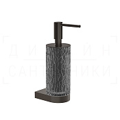 Gessi Incastri Дозатор для жидкого мыла подвесной, колба Resin, цвет: smoke/black metal brushed PVD 75413#707
