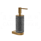 Gessi Incastri Дозатор для жидкого мыла подвесной, колба Resin, цвет: smoke/warm bronze brushed PVD 75413#726