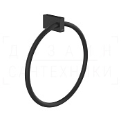 Gessi Inverso/Rettangolo Полотенцедержатель кольцевой d22,3 см, подвесной, цвет: matte black 20909#299