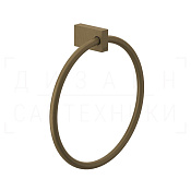 Gessi Inverso/Rettangolo Полотенцедержатель кольцевой d22,3 см, подвесной, цвет: antique brass 20909#713