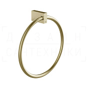 Gessi Inverso/Rettangolo Полотенцедержатель кольцевой d22,3 см, подвесной, цвет: brushed brass PVD 20909#727