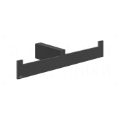 Gessi Inverso/Rettangolo Полотенцедержатель двойной 26,5 см, подвесной, цвет: matte black 20915#299